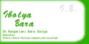 ibolya bara business card